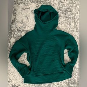 Quilted Pullover Sweatshirt Hoodie